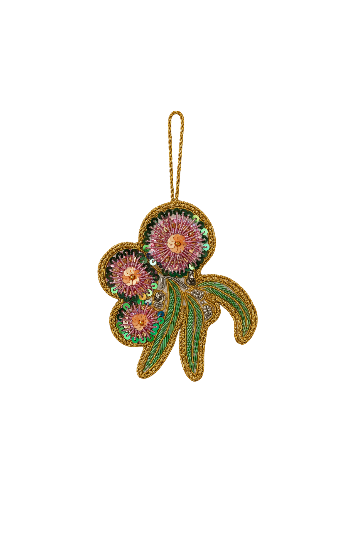 Gumnut Flower Sequin Tree Decoration