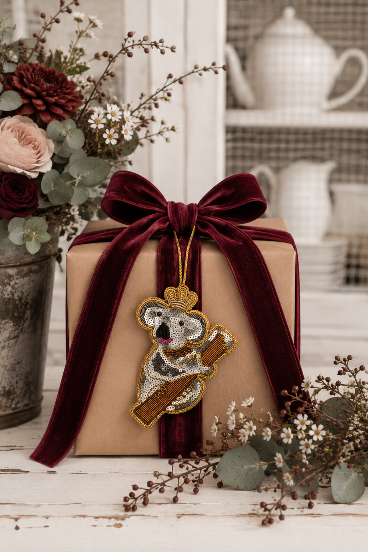Kimi Koala Sequin Tree Decoration