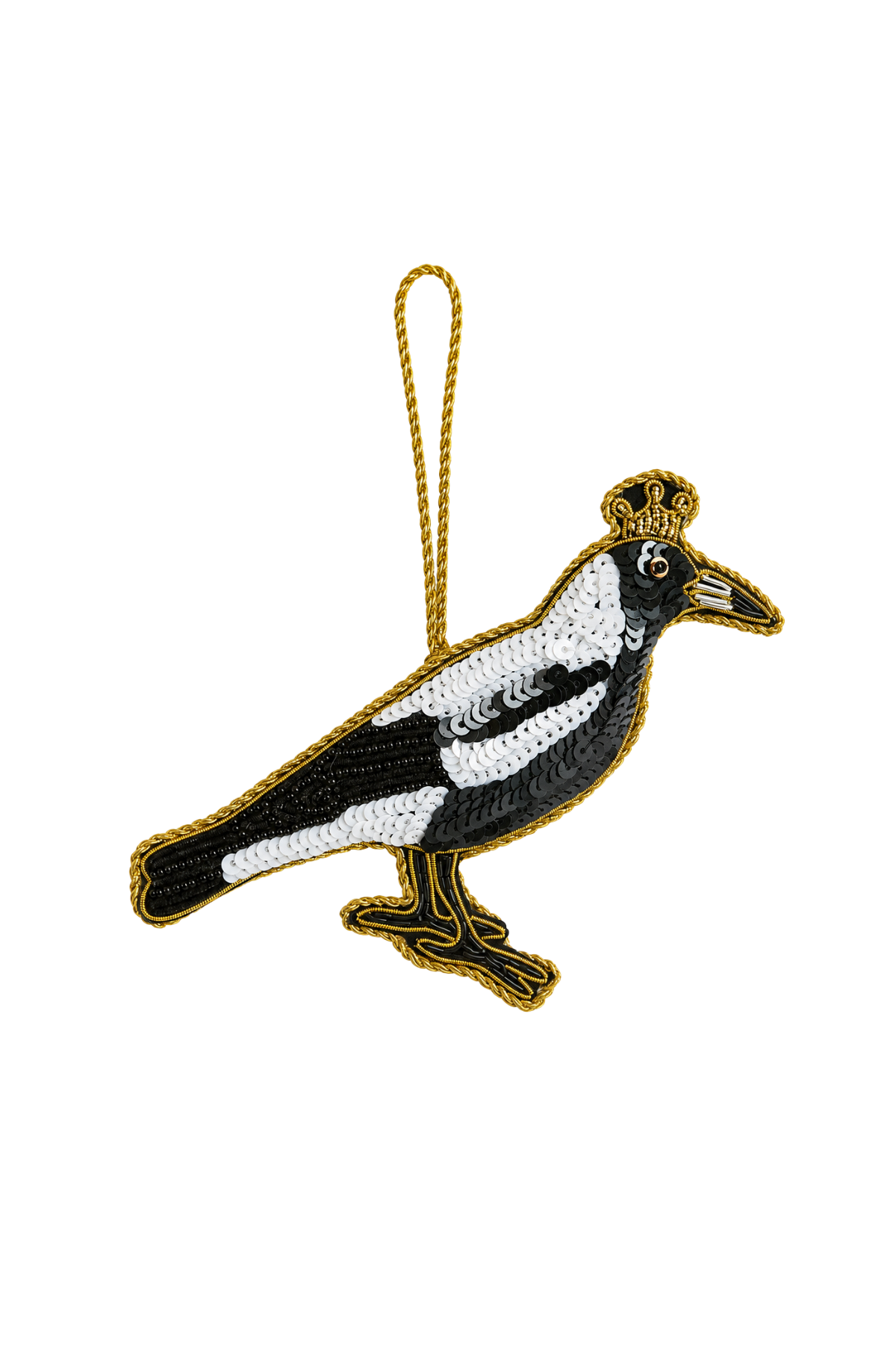 Magpie Sequin Tree Decoration