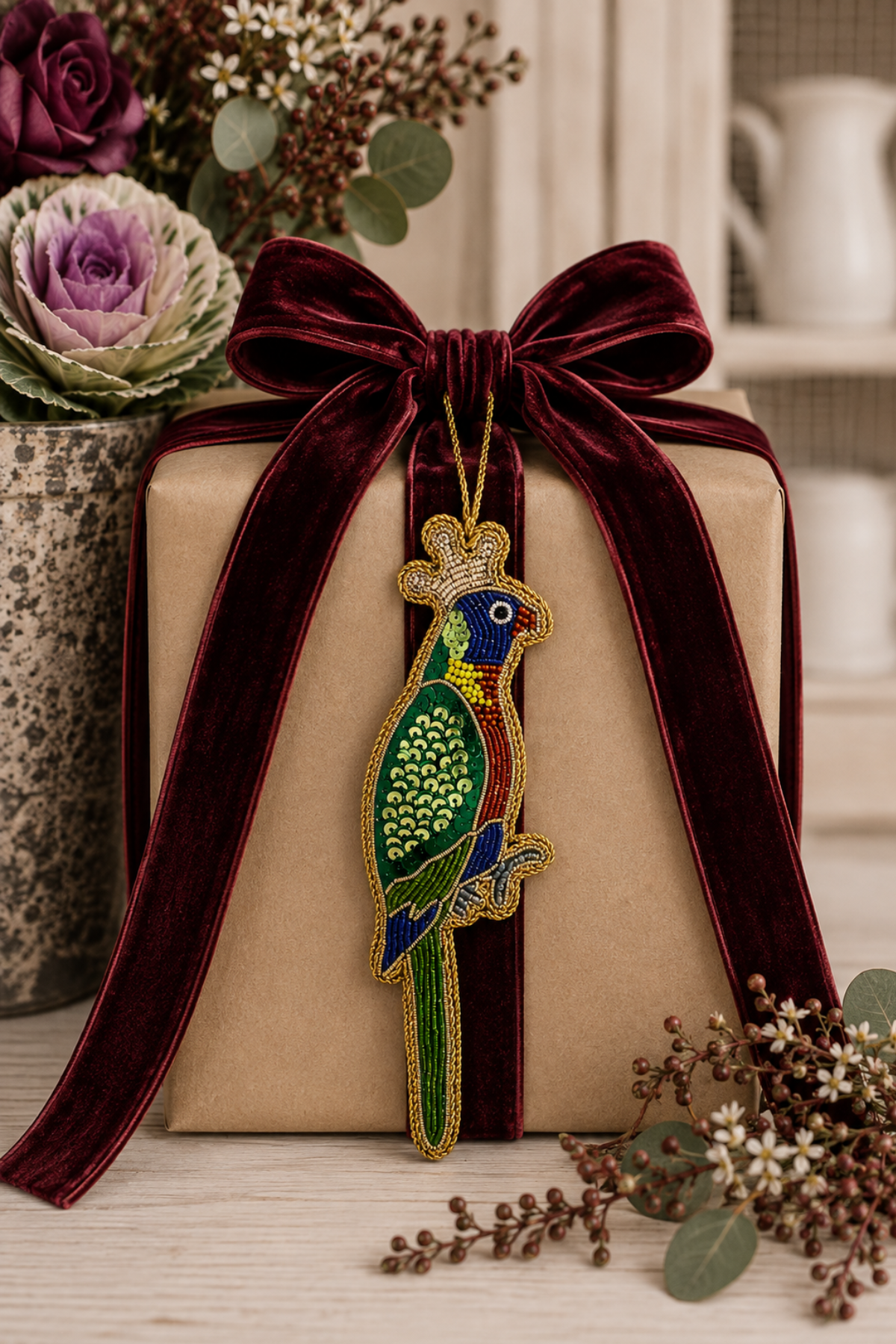 Queen Lorikeet Sequin Tree Decoration