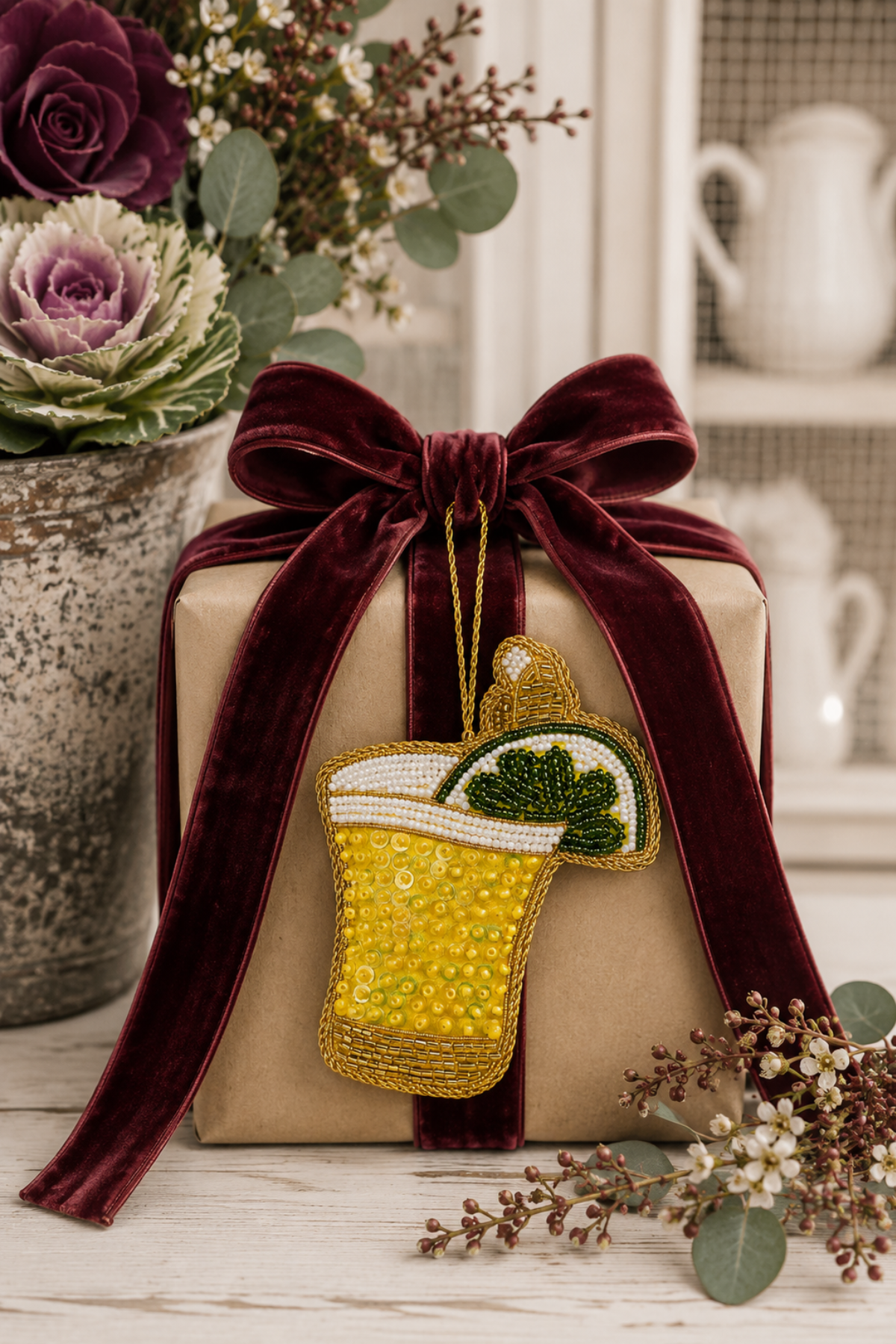 Summer Sundowner Sequin Tree Decoration