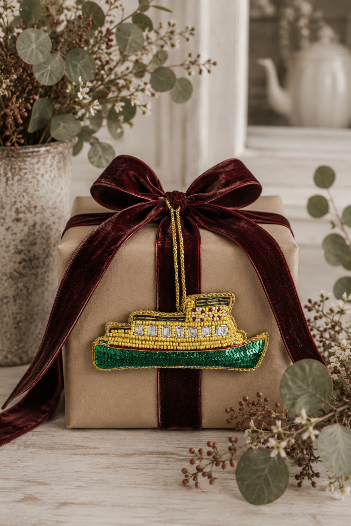 Sydney Ferry Sequin Tree Decoration