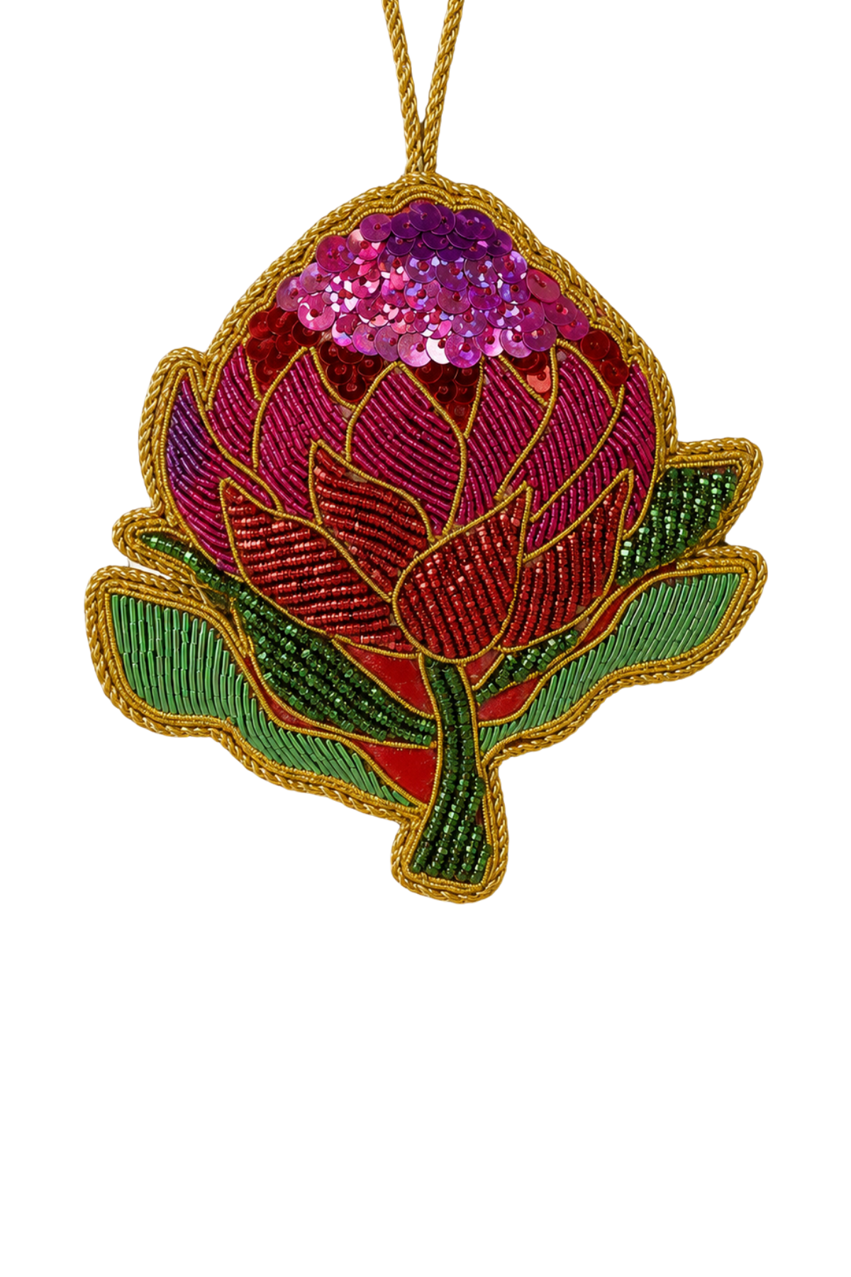 Waratah Sequin Tree Decoration