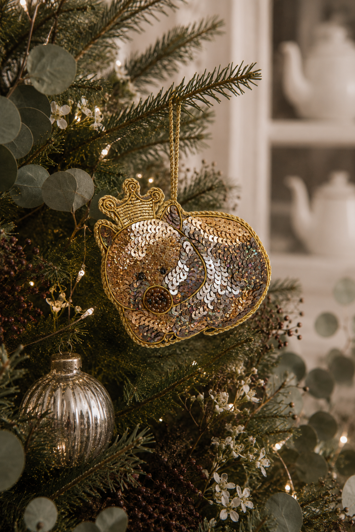 Warren The Wombat Sequin Tree Decoration