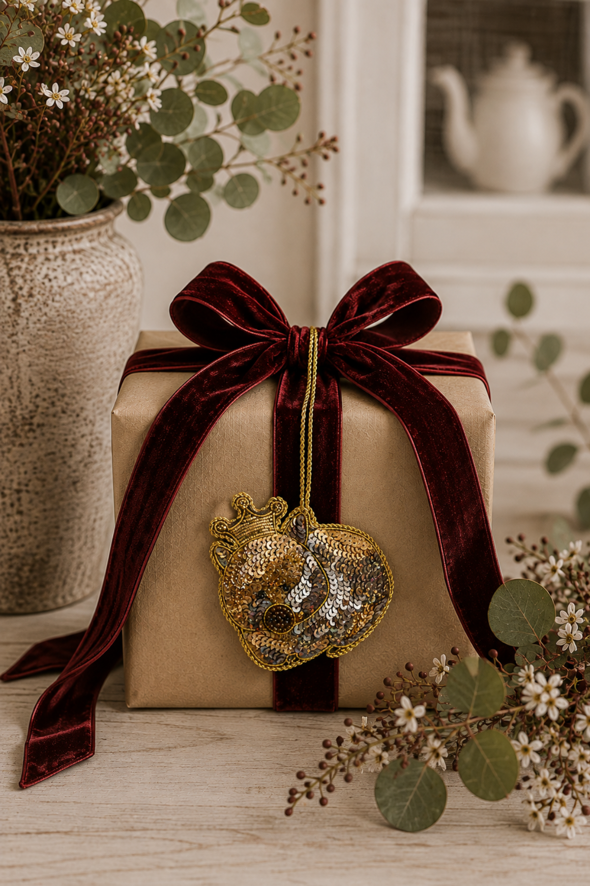 Warren The Wombat Sequin Tree Decoration