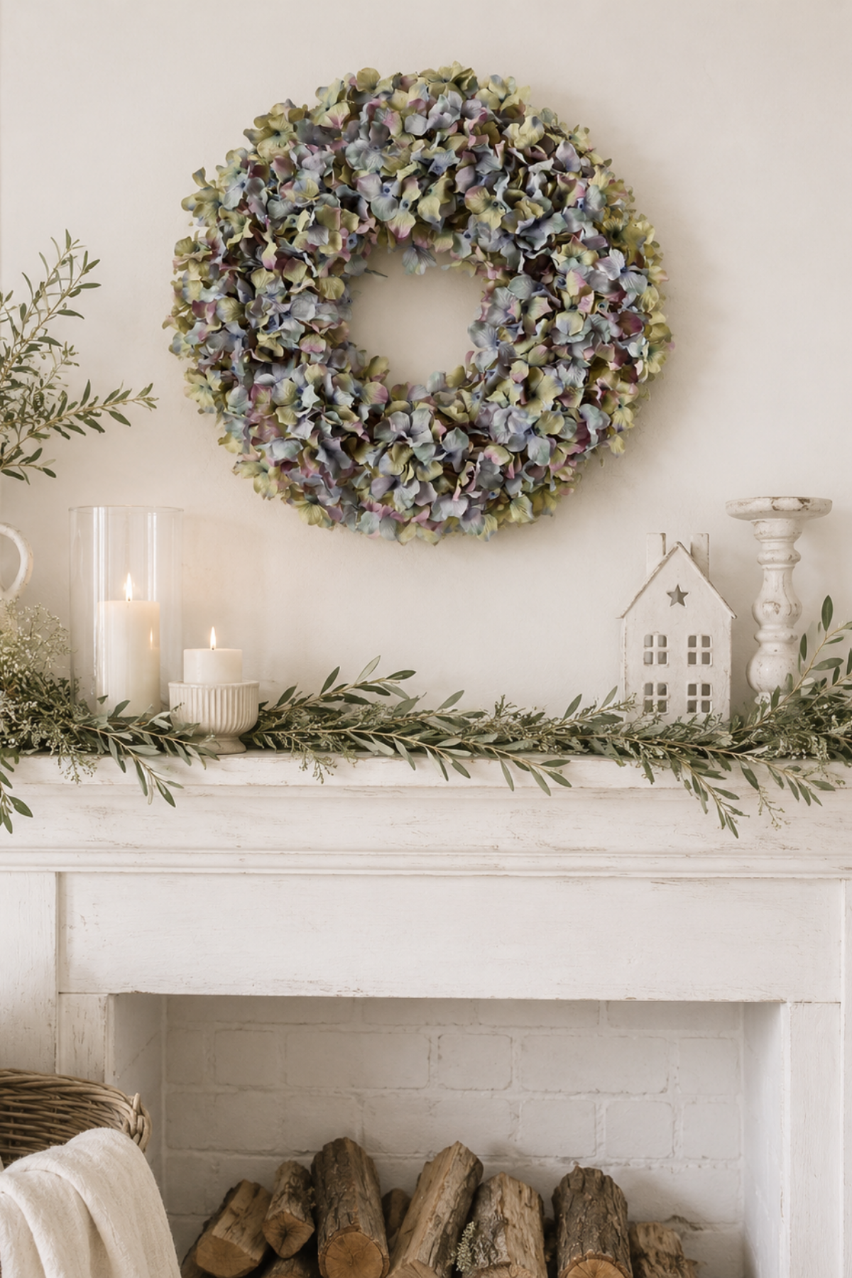 Hydrangea Wreath Blue
