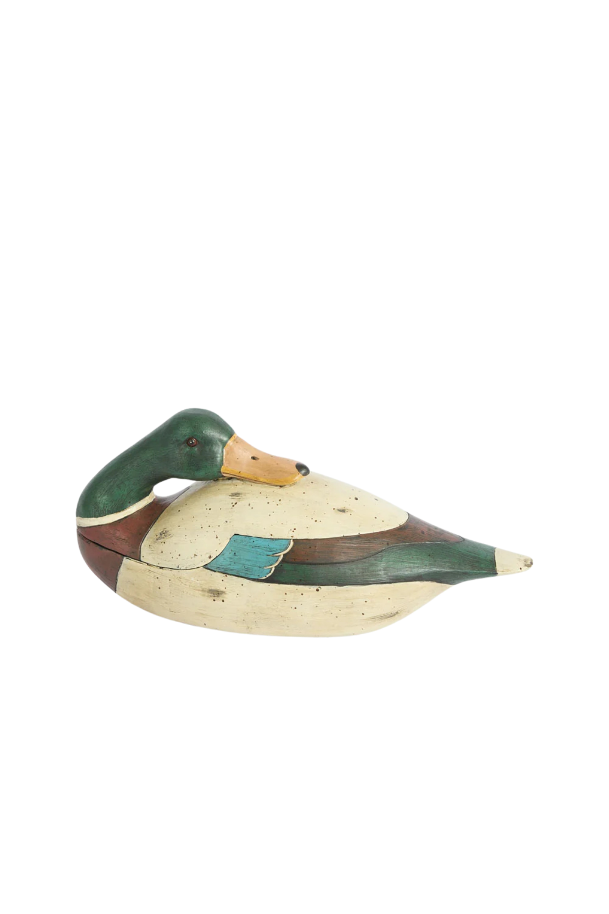 Willow Duck Sculpture Green
