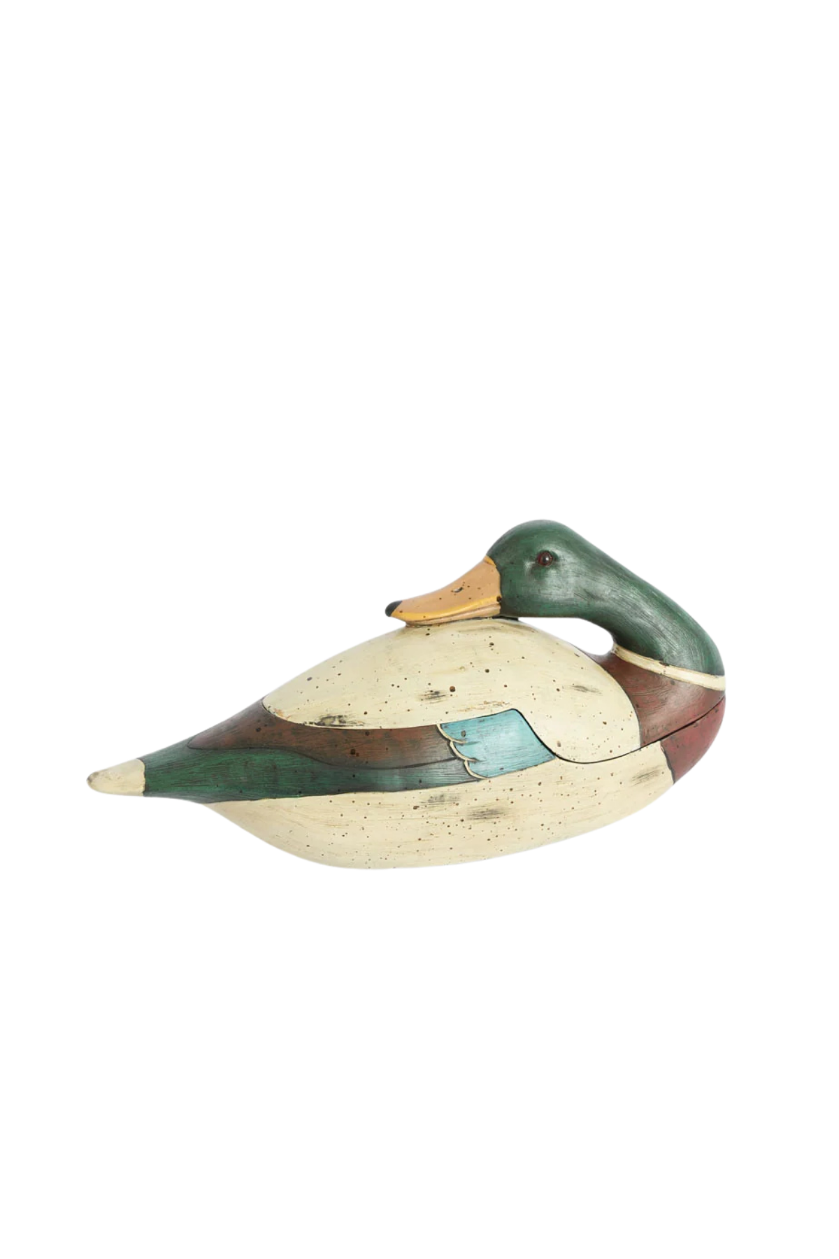 Willow Duck Sculpture Green