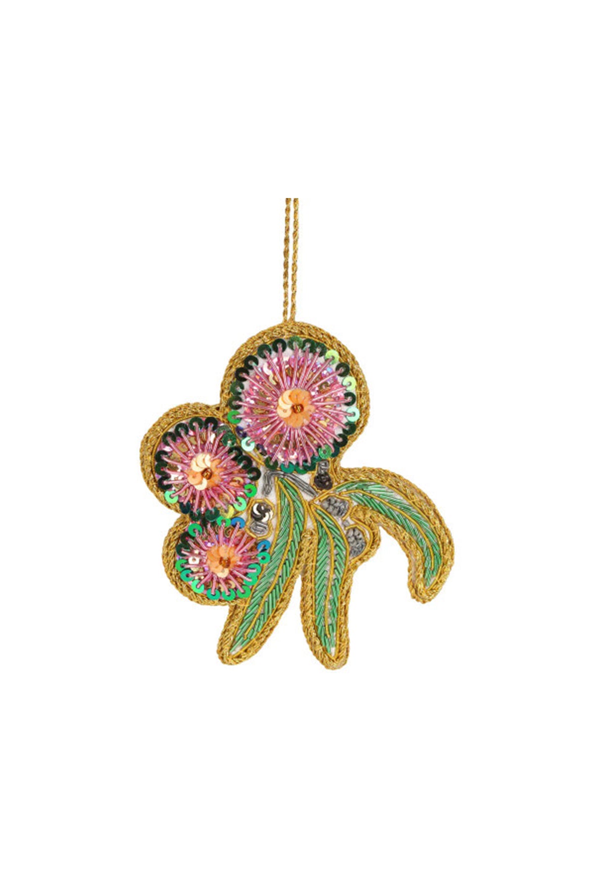 Gumnut Flower Sequin Tree Decoration