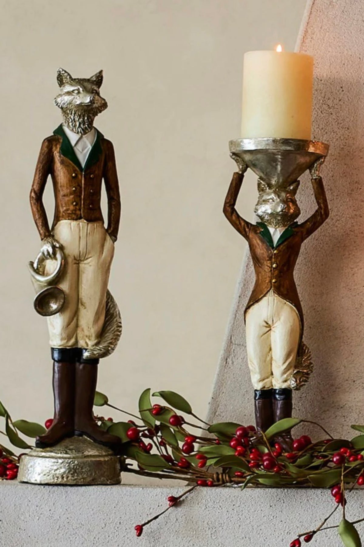 Freddy Fox Candle Holder Tail Right – The Farmers Wife