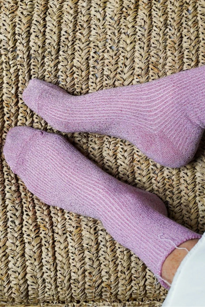 Klue Glitter Lurex Socks Pink