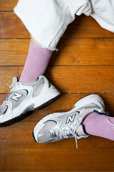 Klue Glitter Lurex Socks Pink