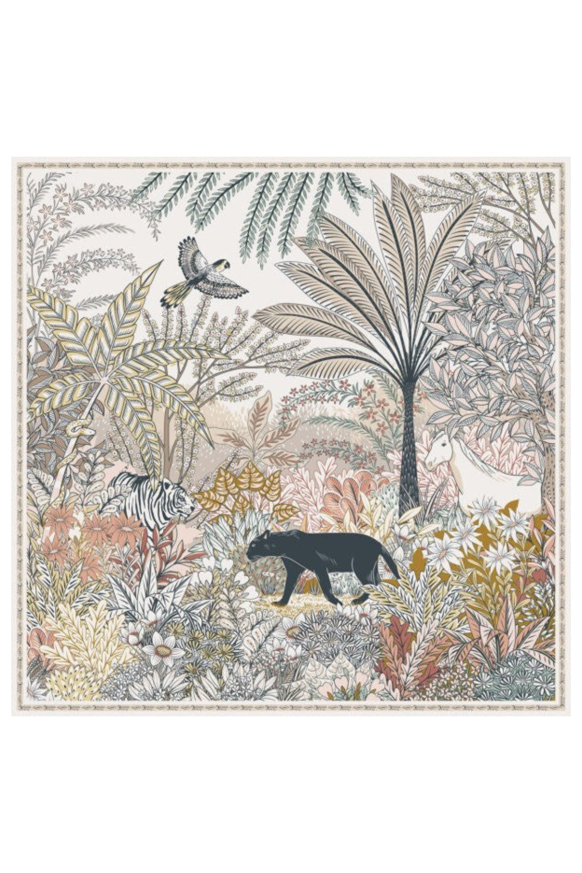 Wool and Silk Heloise Panther Night Beige