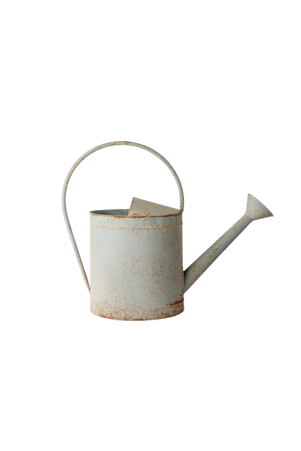 Vintage Metal Watering Can Antique Blue