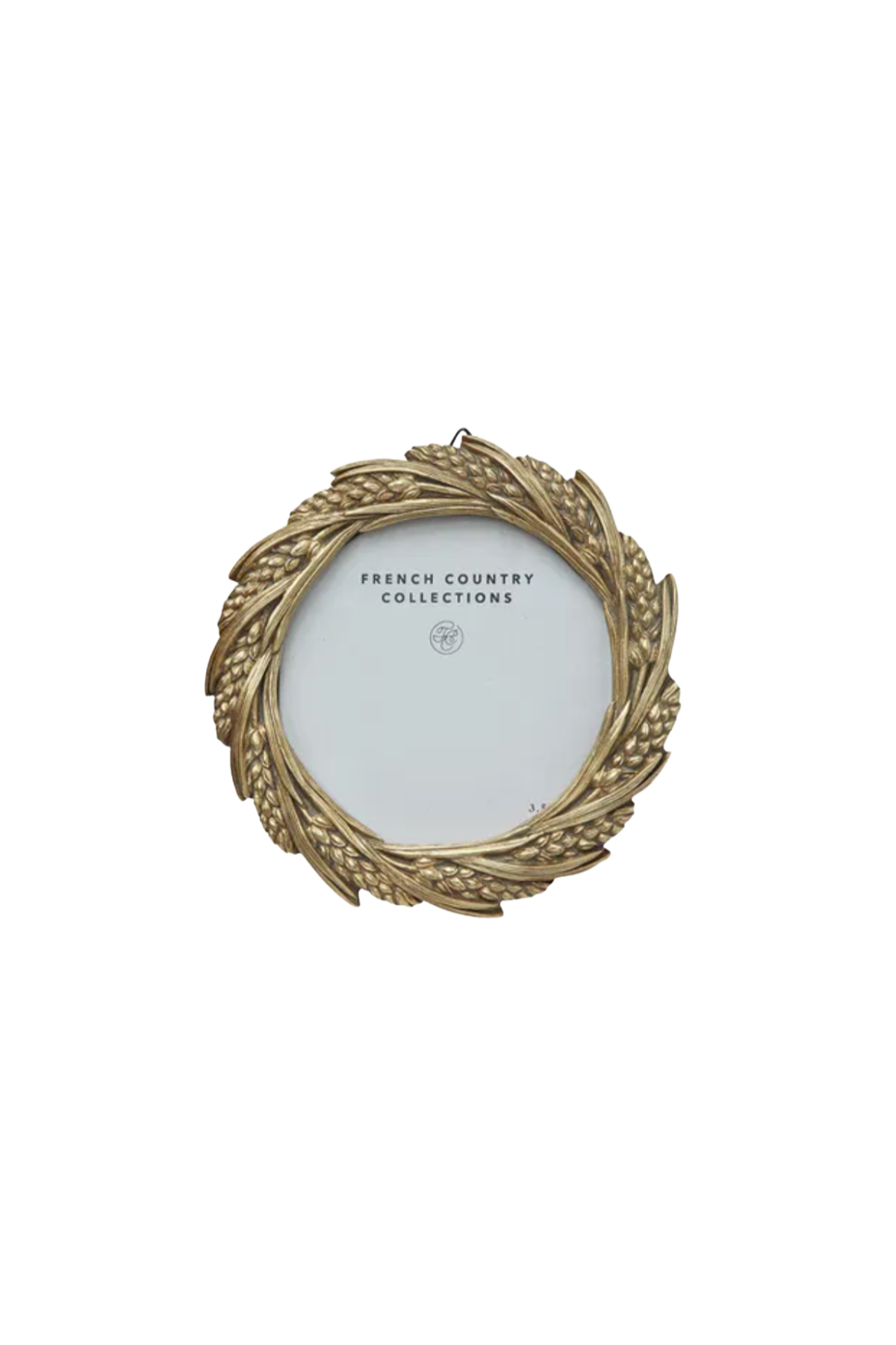 Wheat Round Photo Frame Champagne