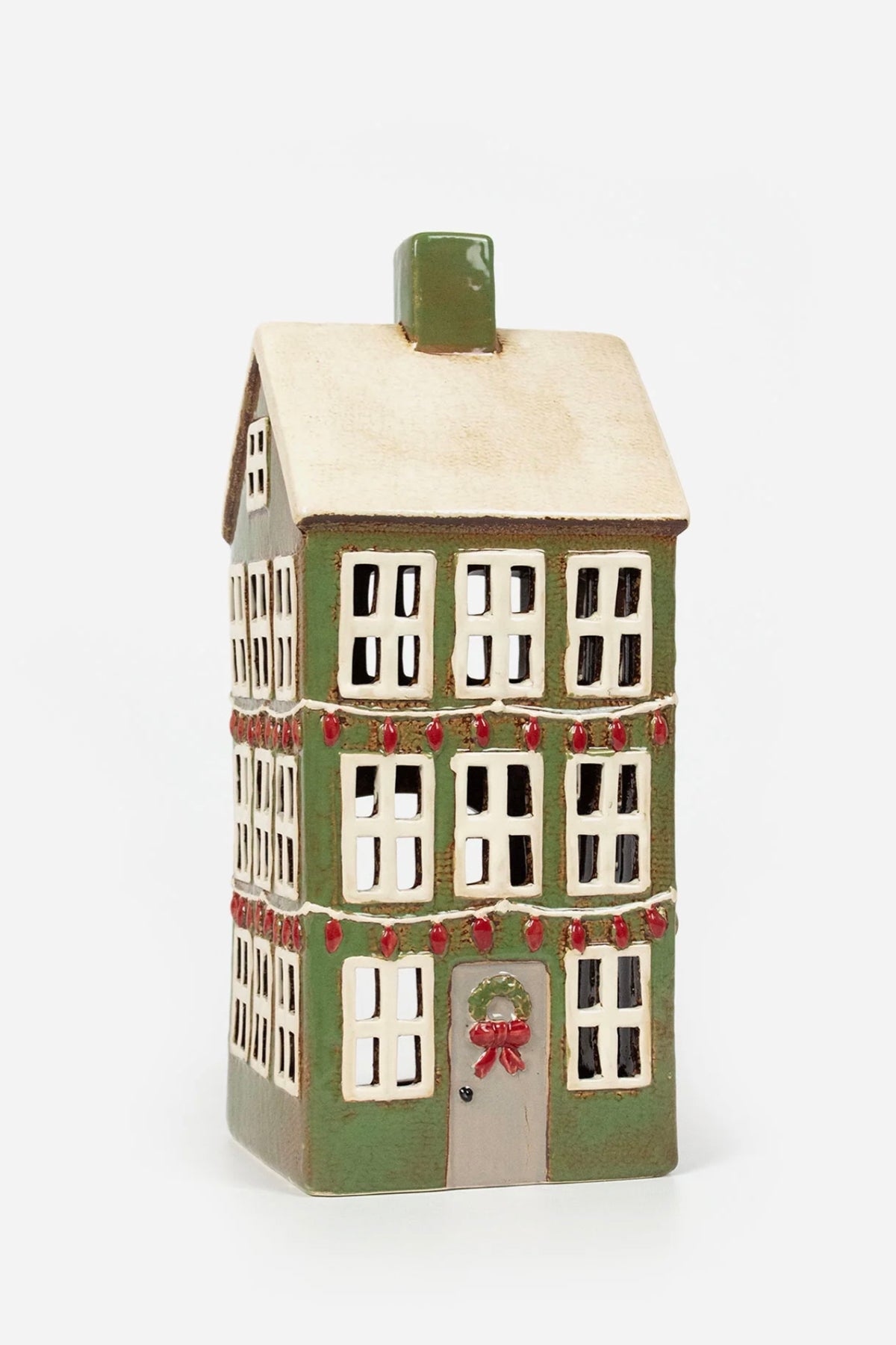 Alsace Tea Light Grande Chalet Christmas Green