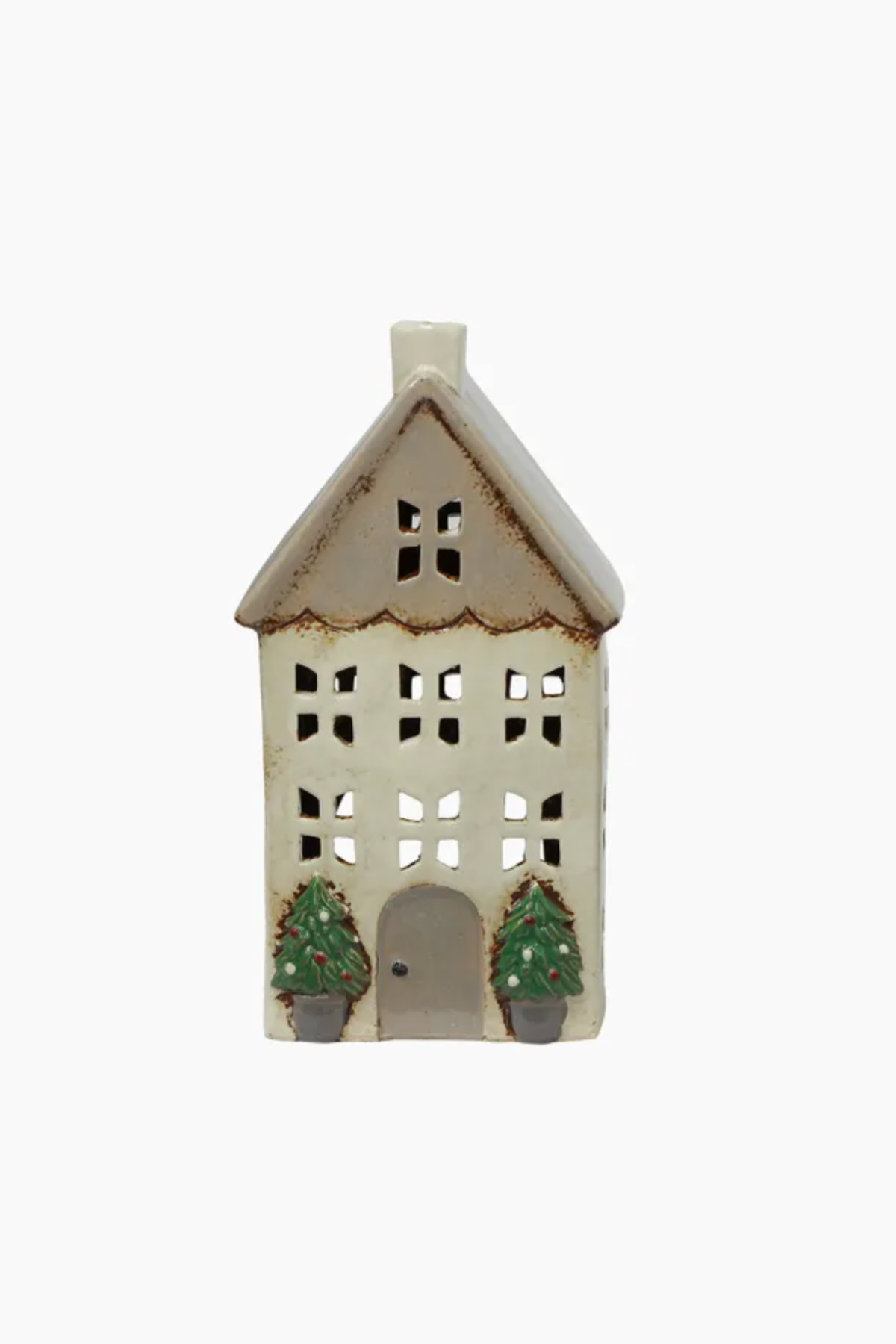 Christmas Tea Light House Stone With Pots