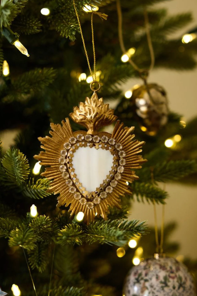Hanging Jewelled Heart with Stone