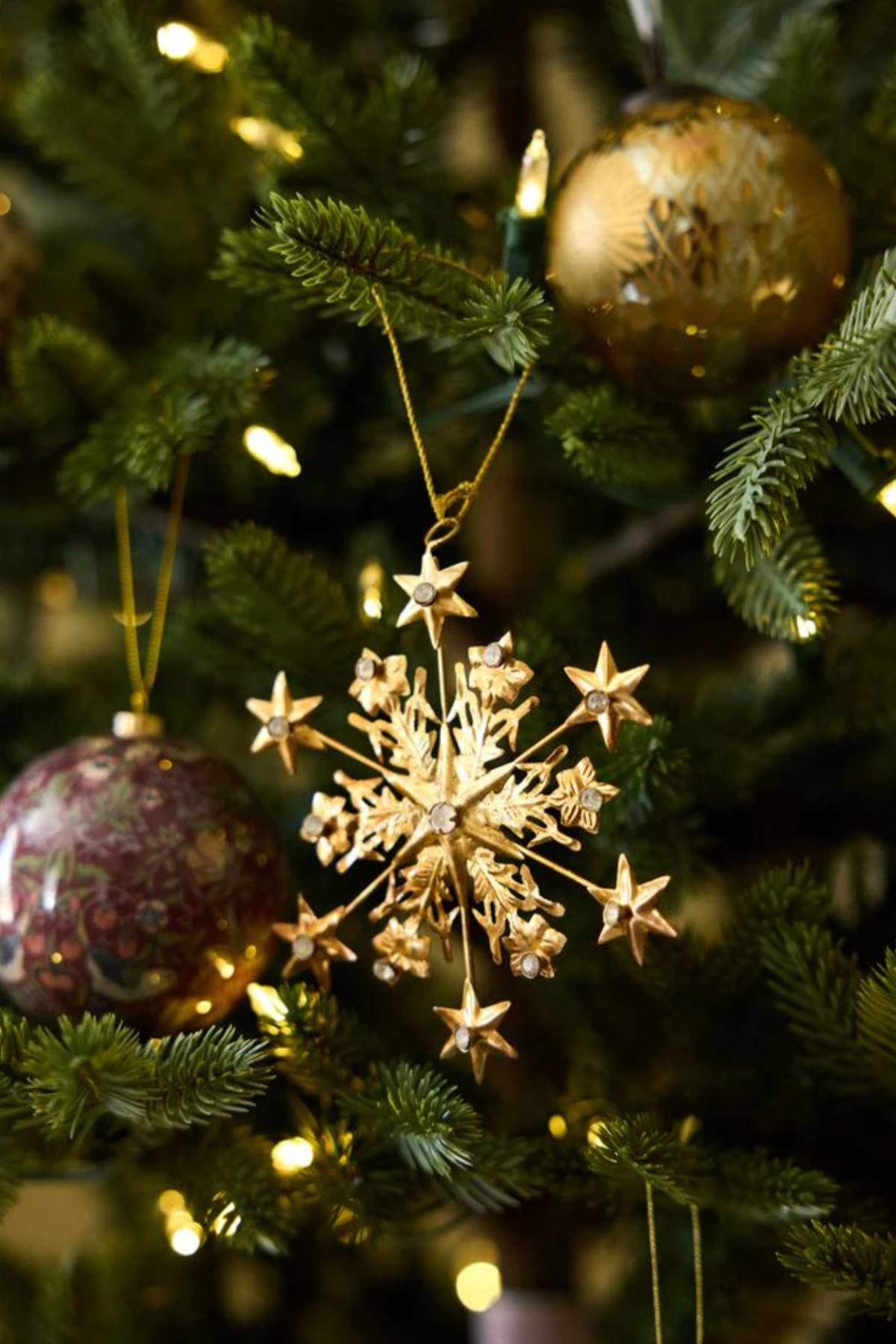 Hanging Jewelled Snowflake Ornament