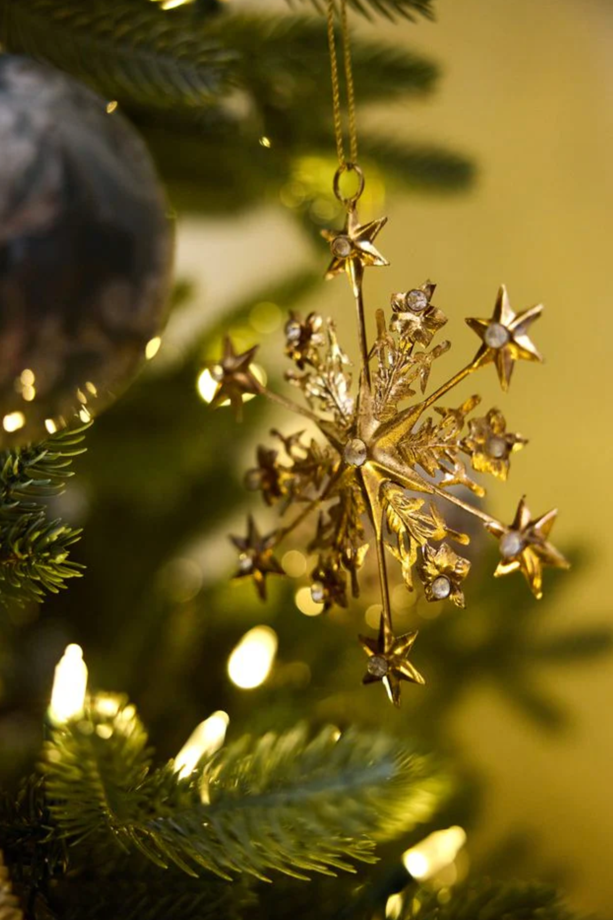 Hanging Jewelled Snowflake Ornament