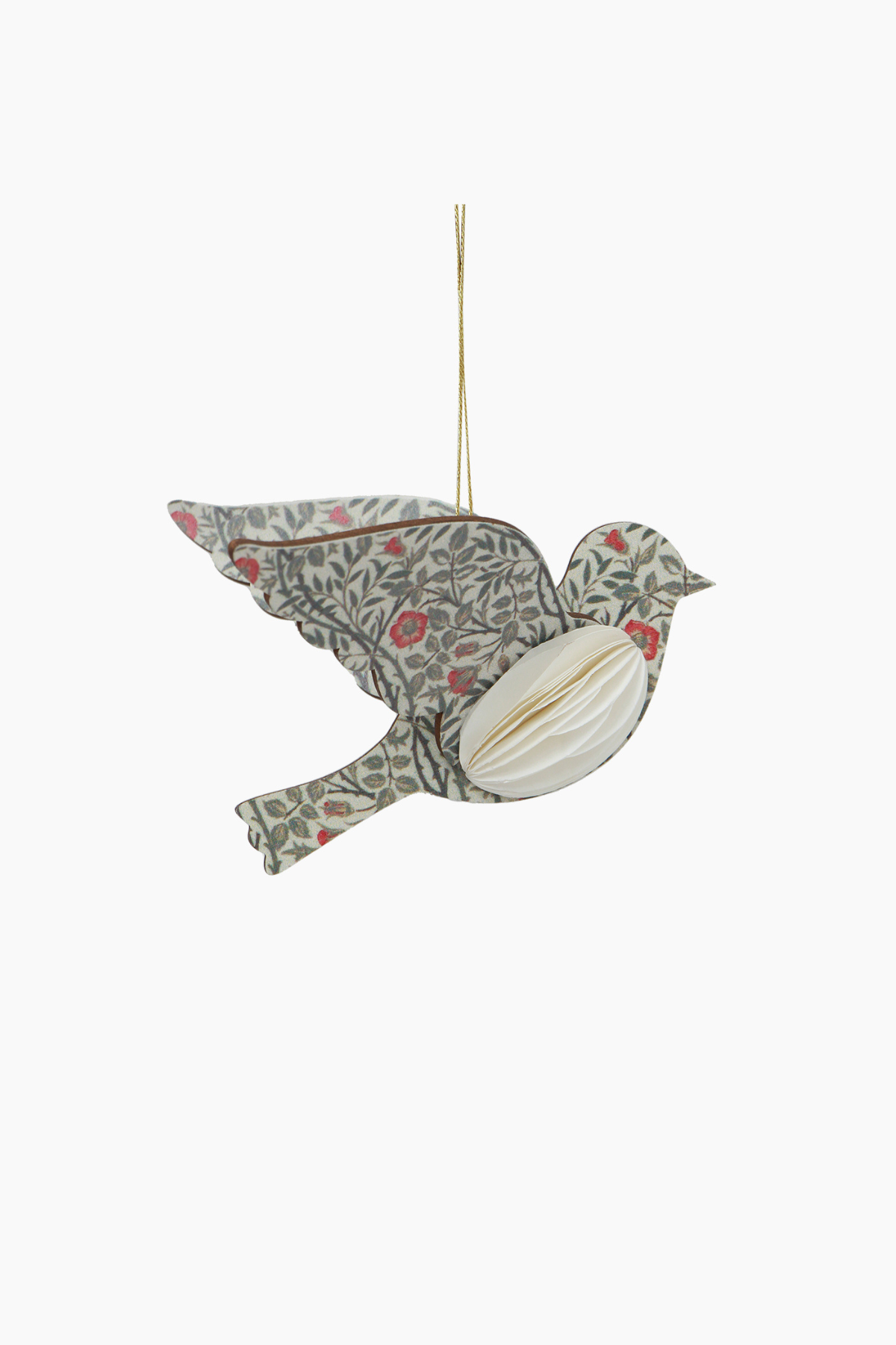 Vintage Pattern Hanging Bird Cream