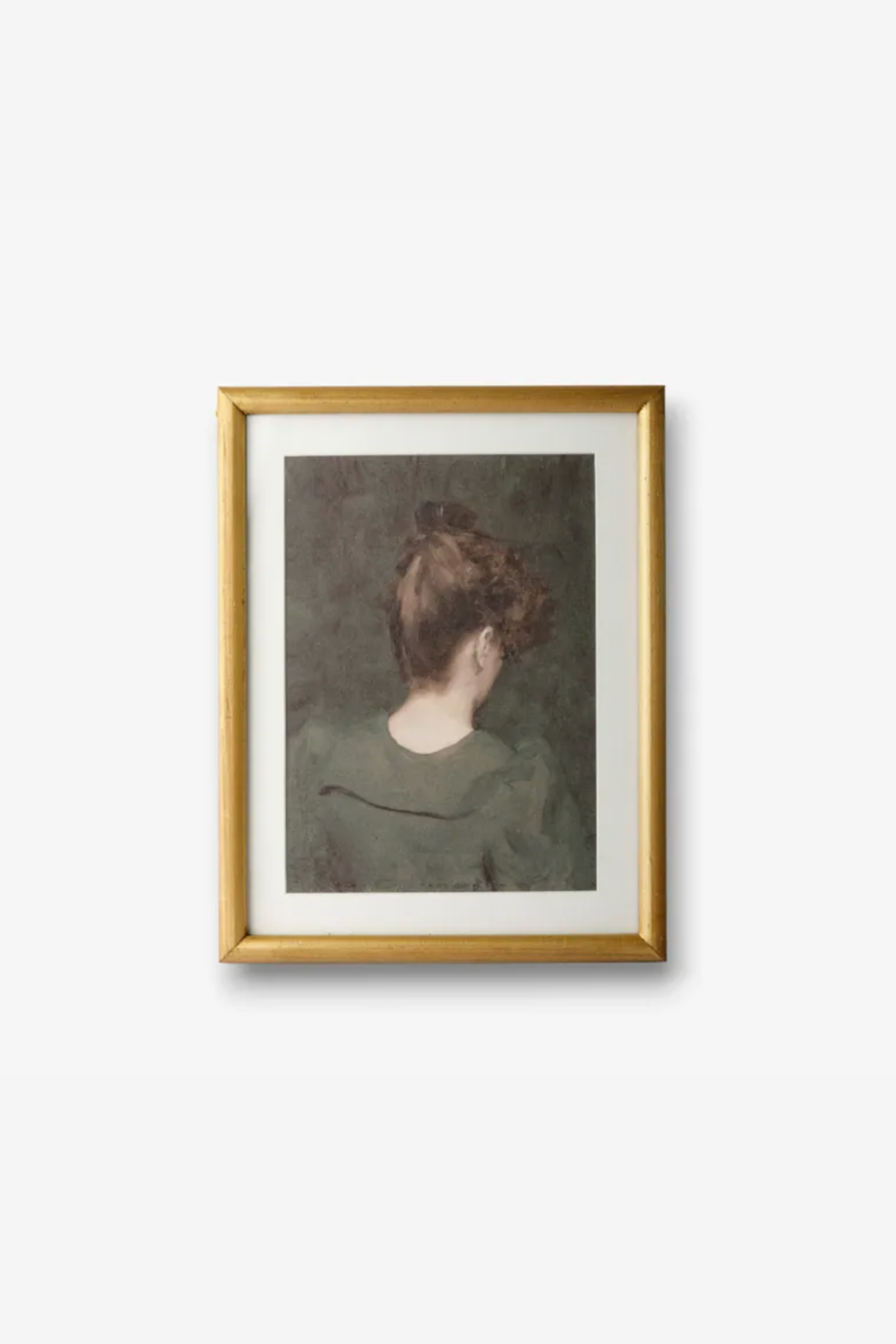 Vintage Portrait Lady in Green Wall Art