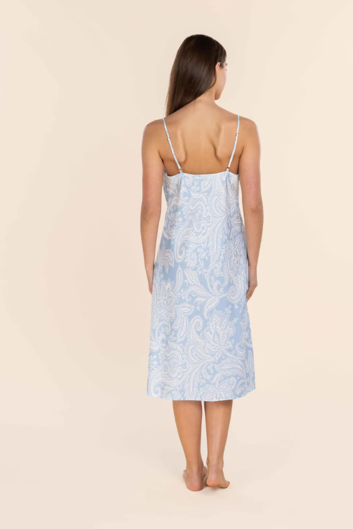 Caroline Sateen  Blue Chemise