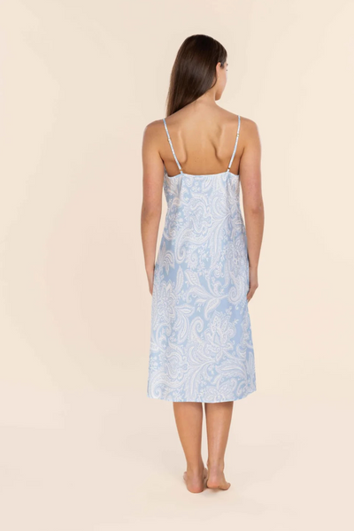 Caroline Sateen  Blue Chemise