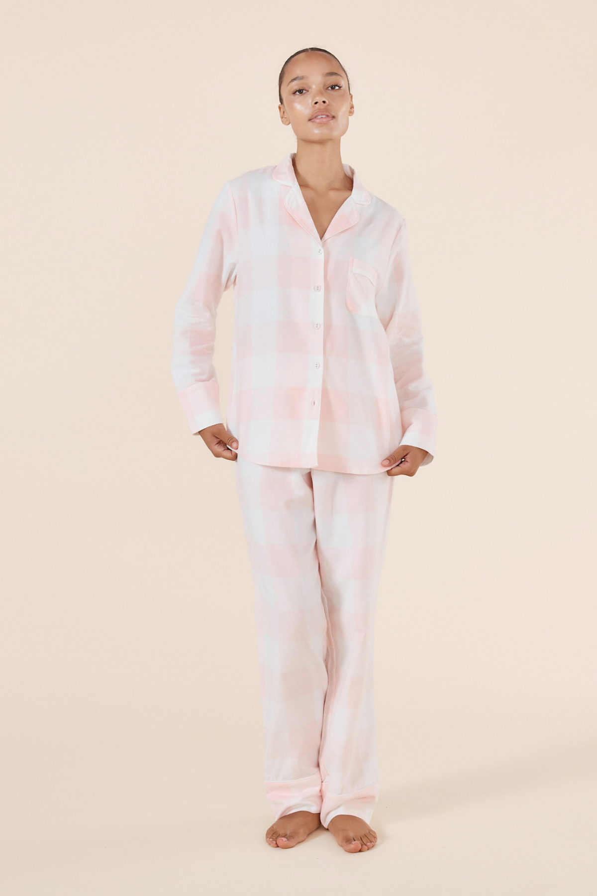 Emery Buffalo Check Cotton Pink