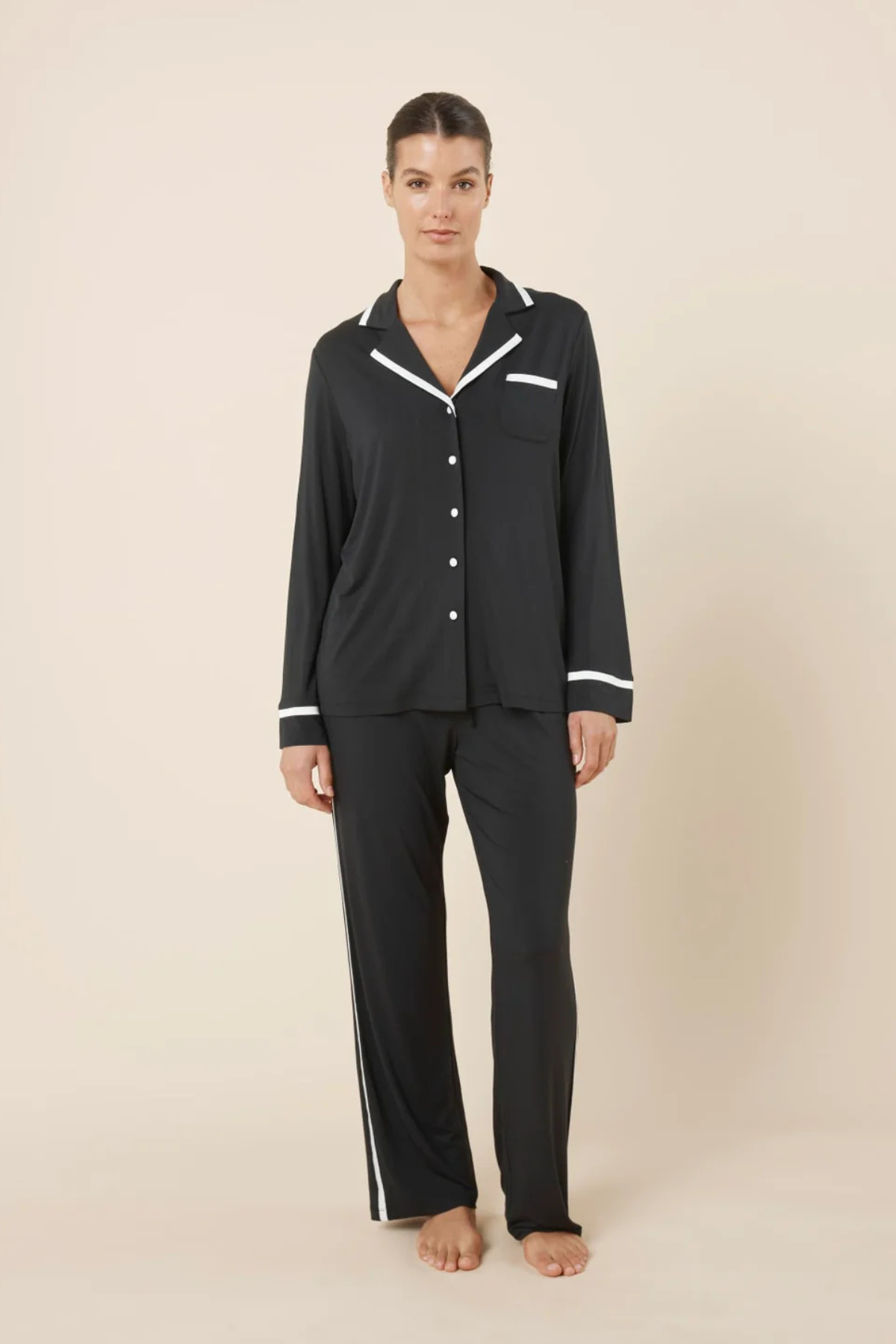 Grace Bamboo PJ Set Black