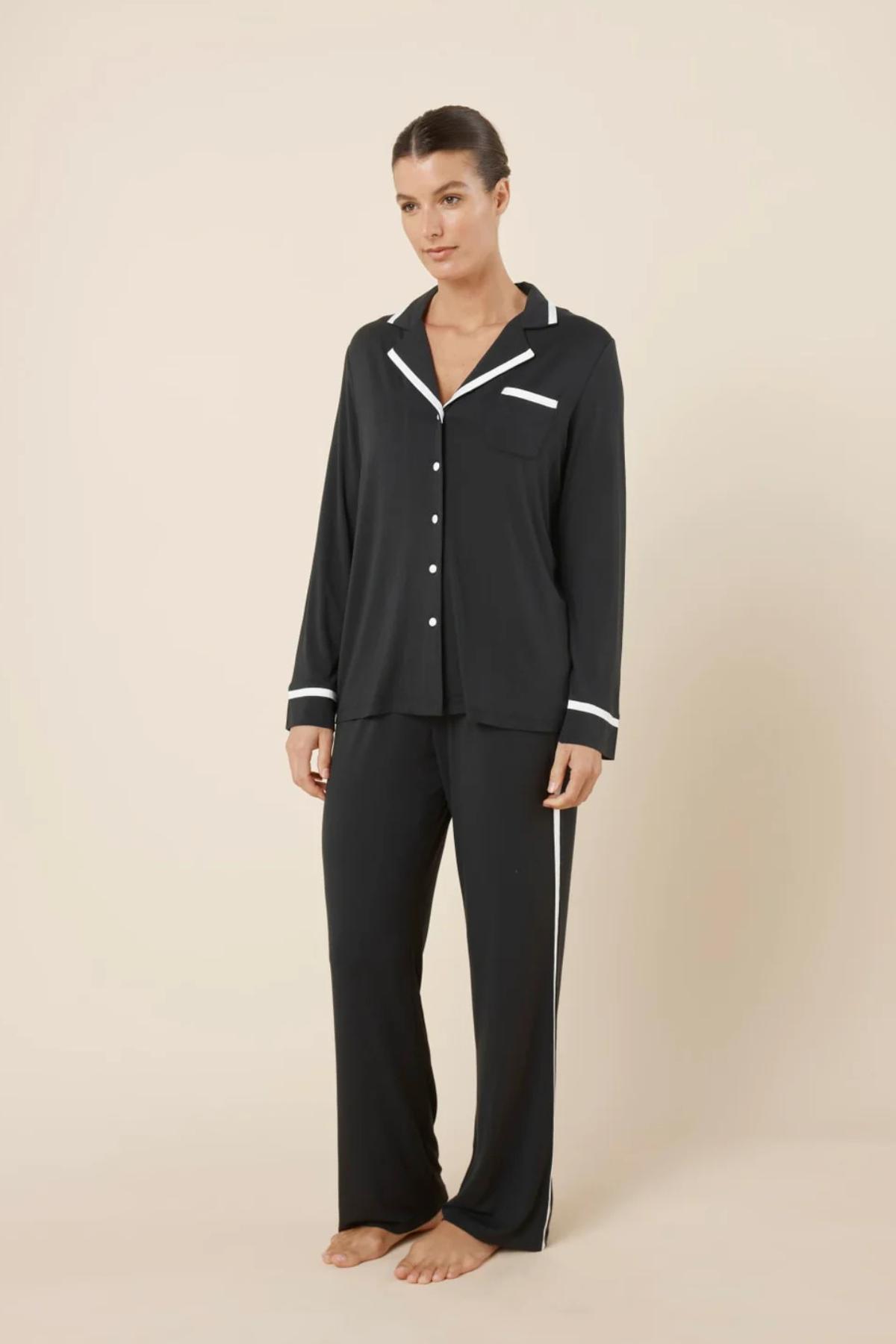 Grace Bamboo PJ Set Black