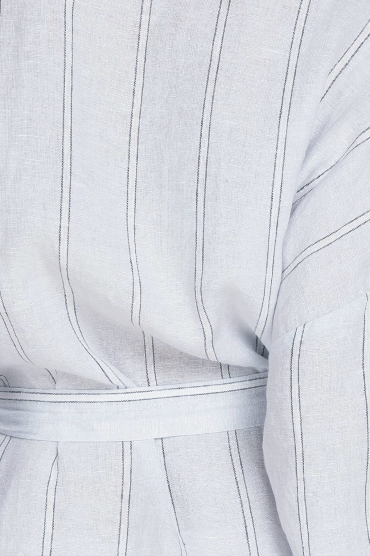 Rosalind Linen Robe Blue Stripe