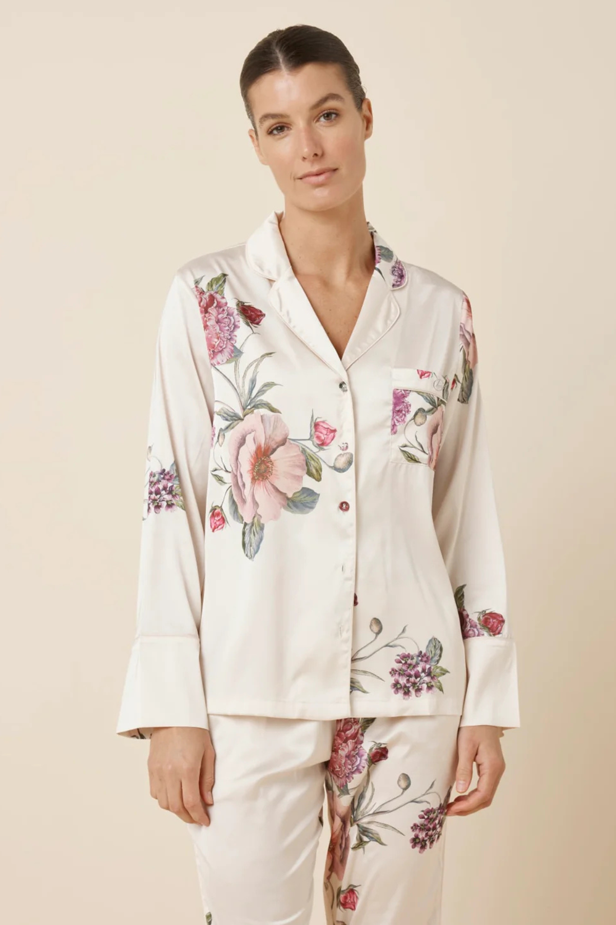 Ruby Floral Satin PJ Set