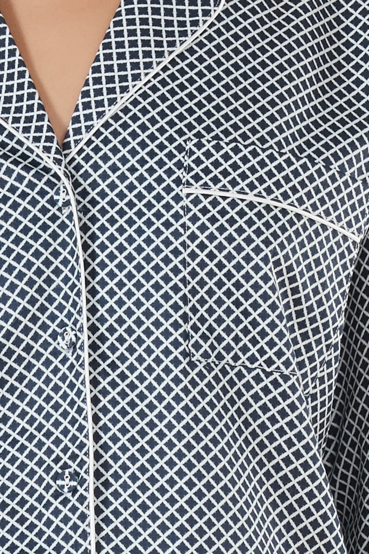 Sky Diamond Cotton PJ Navy
