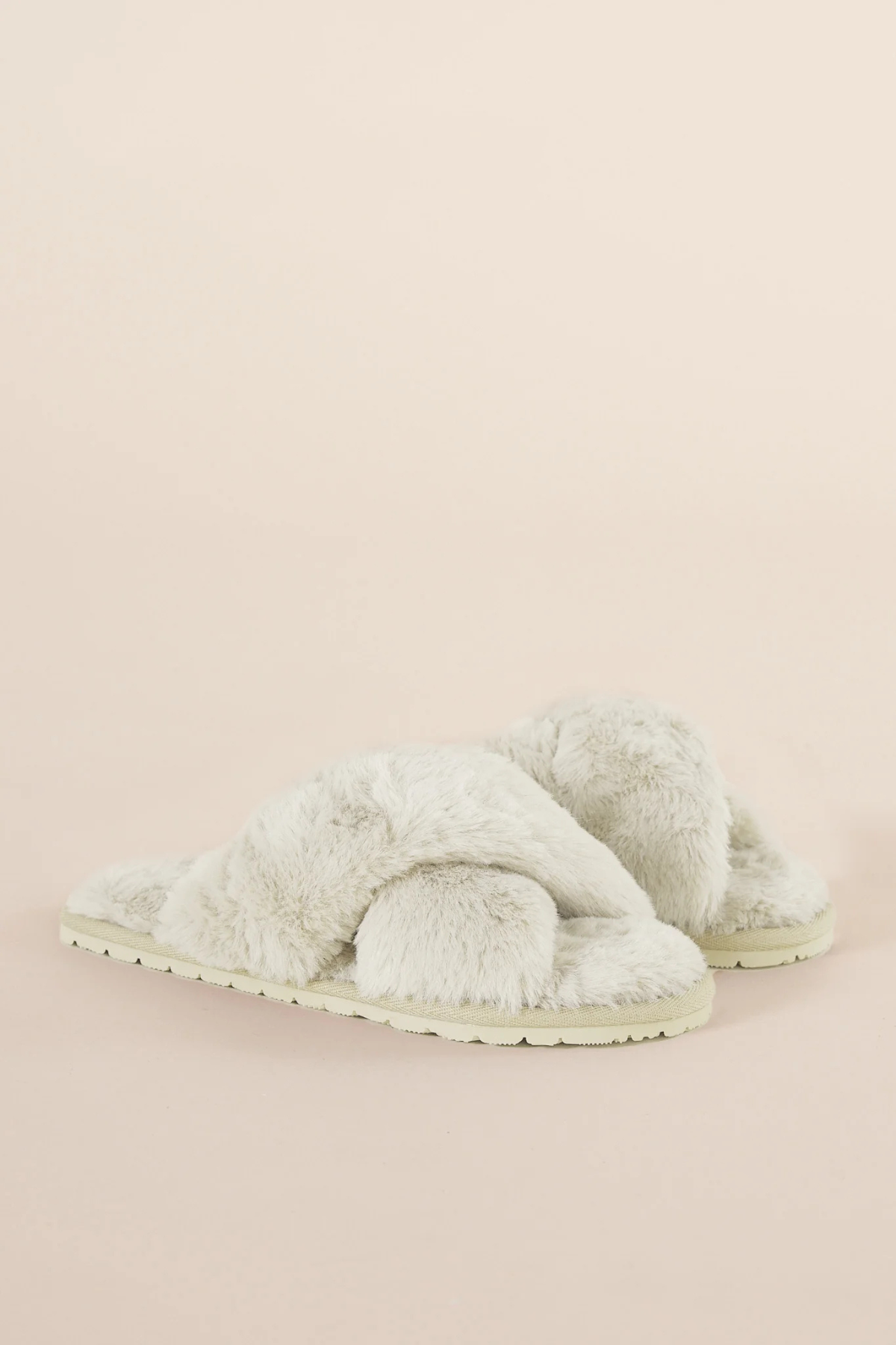 Milan Plush Slipper Ivory