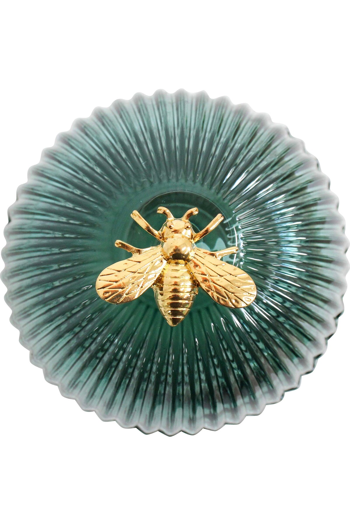Glass Trinket Box with Bee