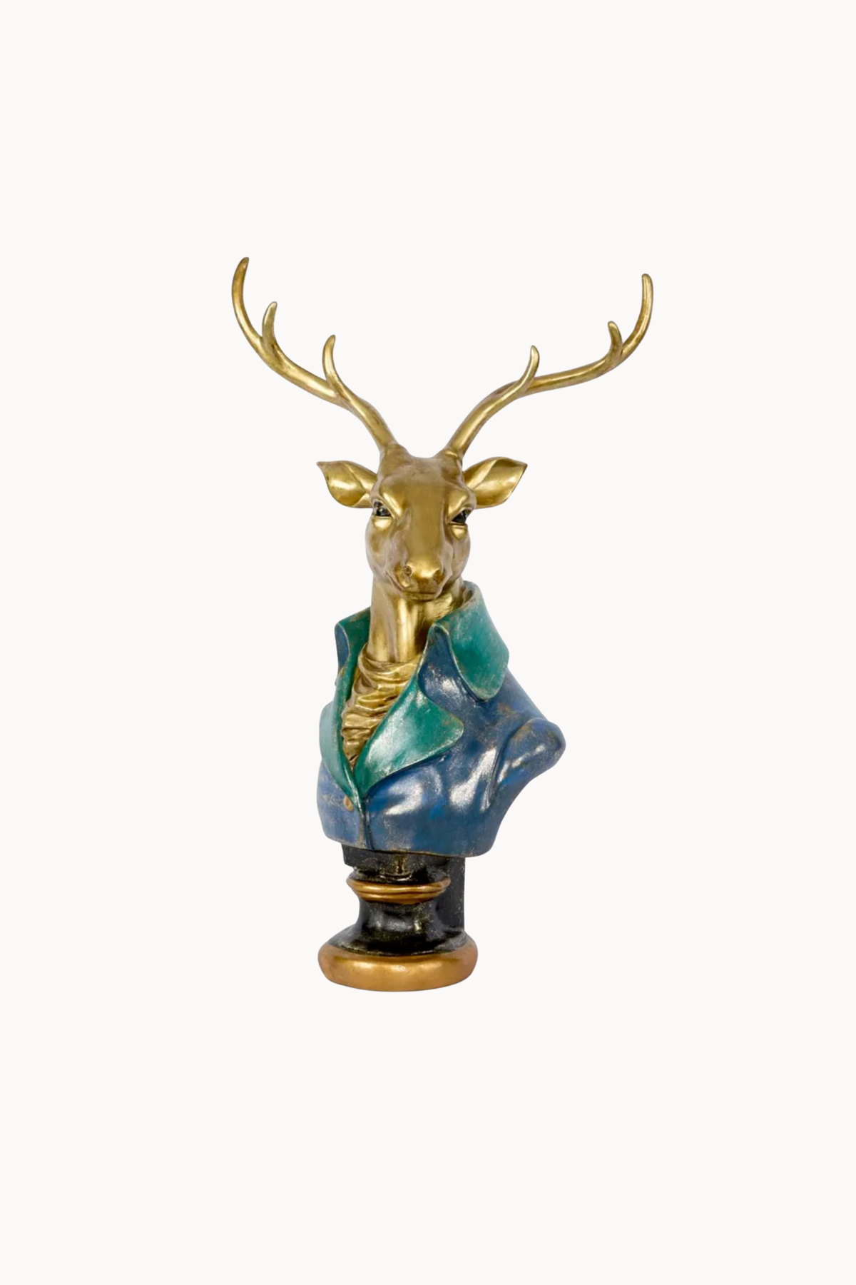 Golden Stag Bust Blue & Emerald Coat