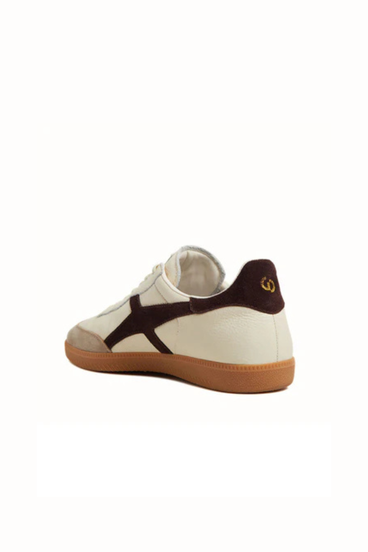 Crossroads Ivory/Coffee Leather Sneaker