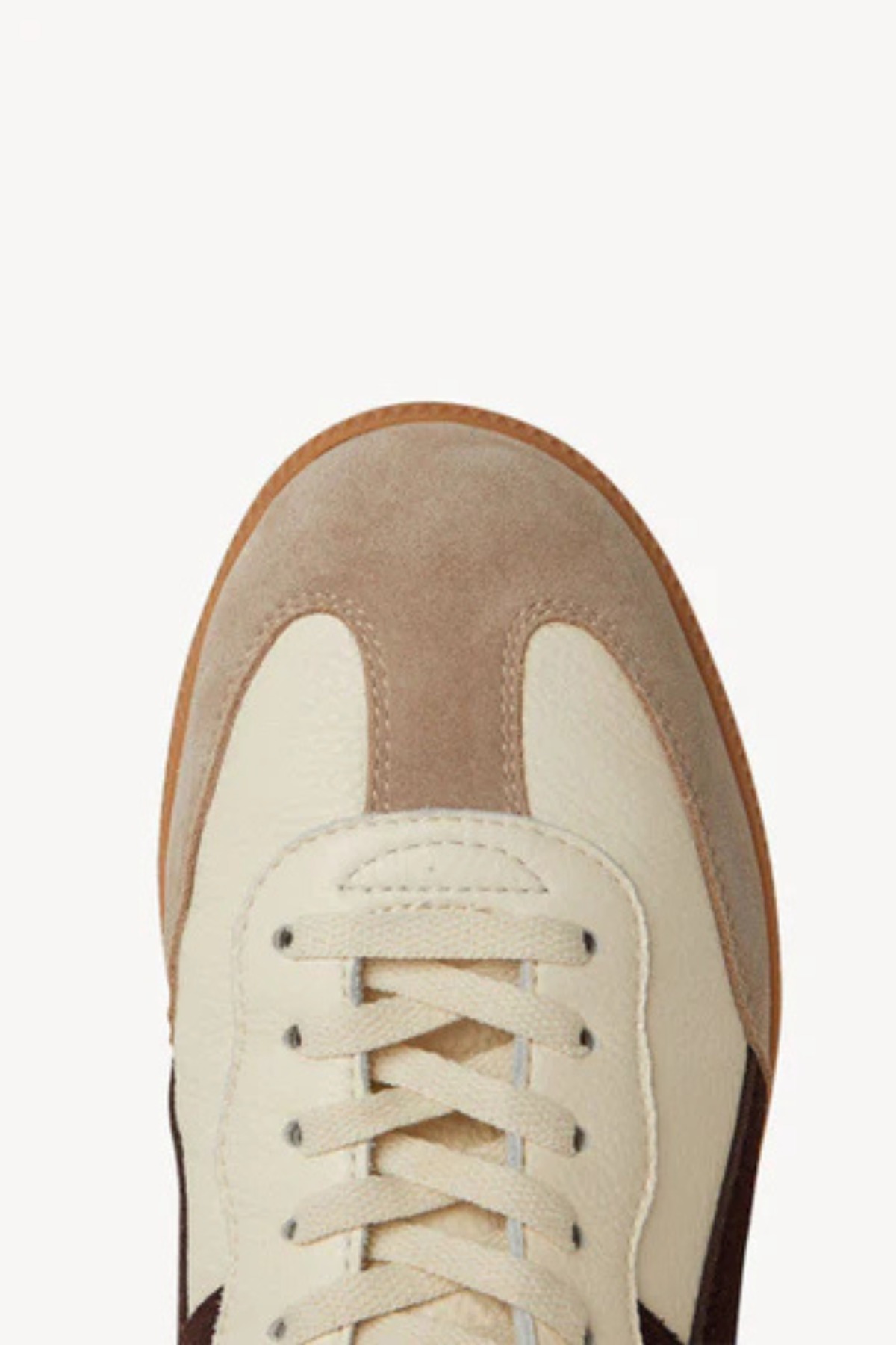 Crossroads Ivory/Coffee Leather Sneaker