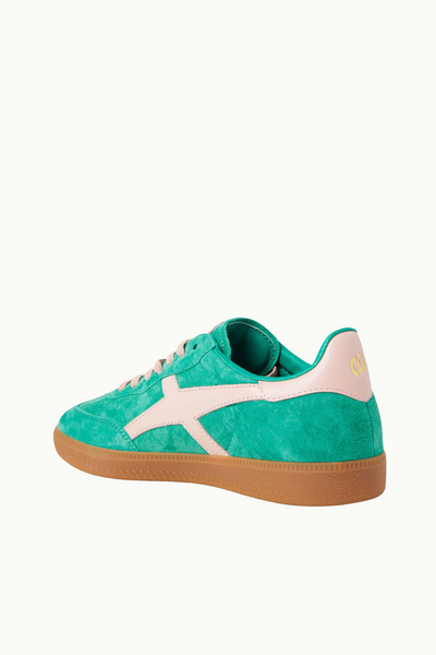 Crossroads Pine/Pink Suede Sneaker