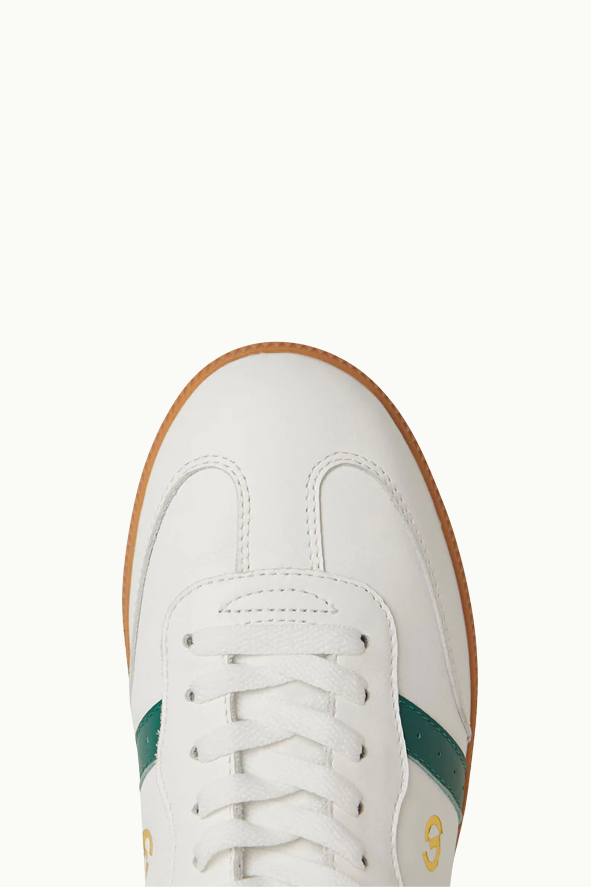 Parallel White/Green Leather Sneaker
