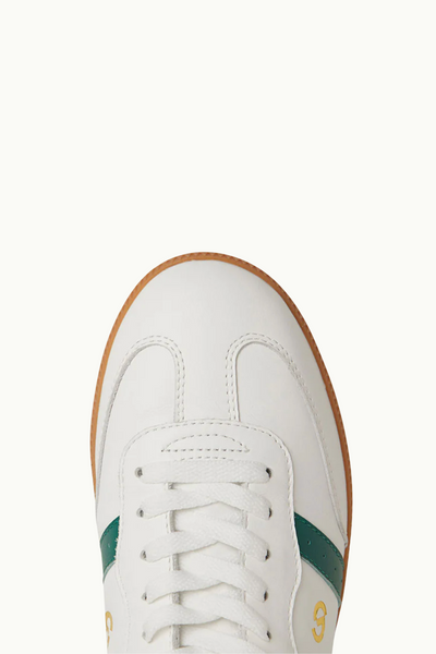 Parallel White/Green Leather Sneaker