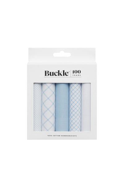 Handkerchief Set of 5 Light Blue