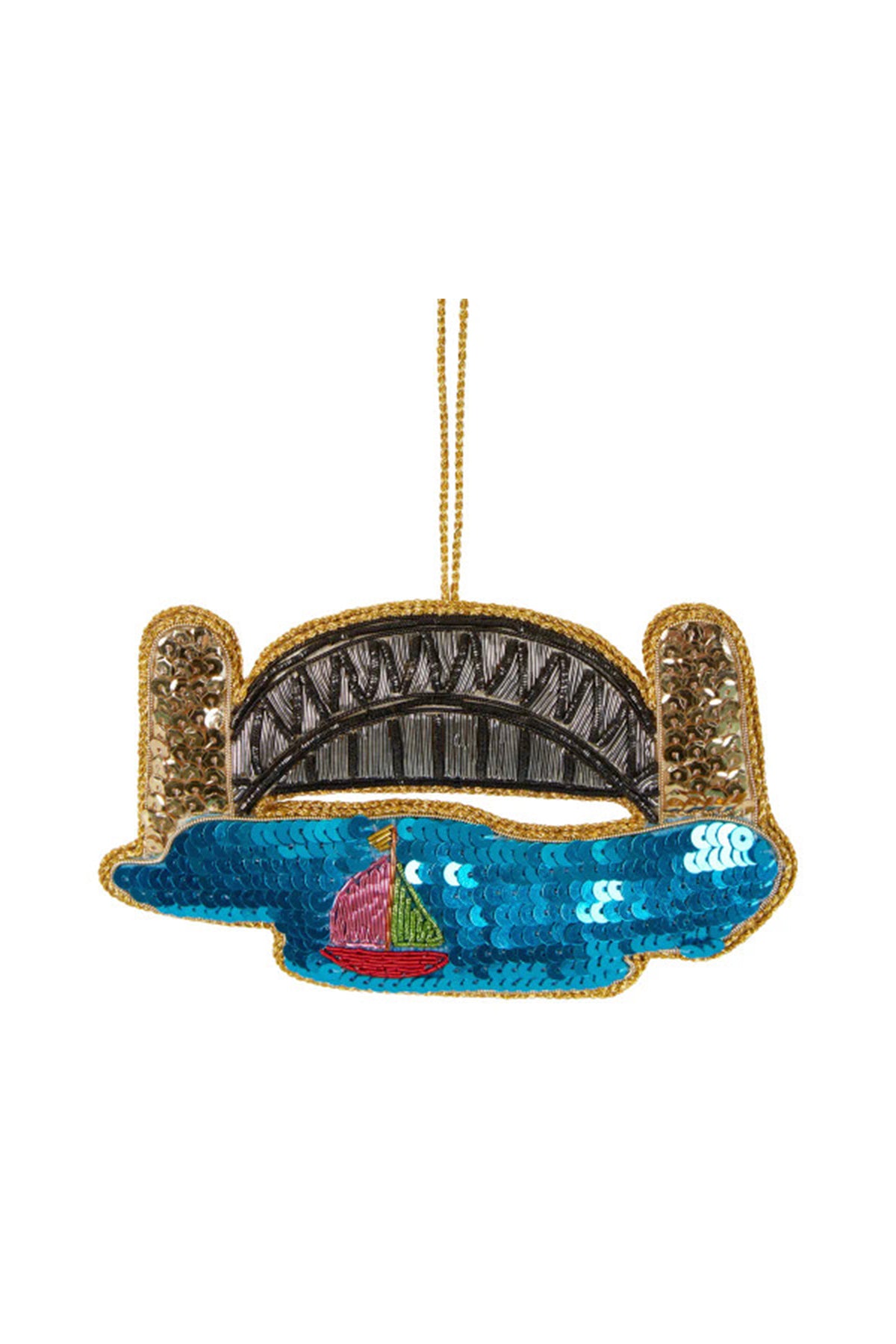 Harbour Bridge Sequin Tree Decoration