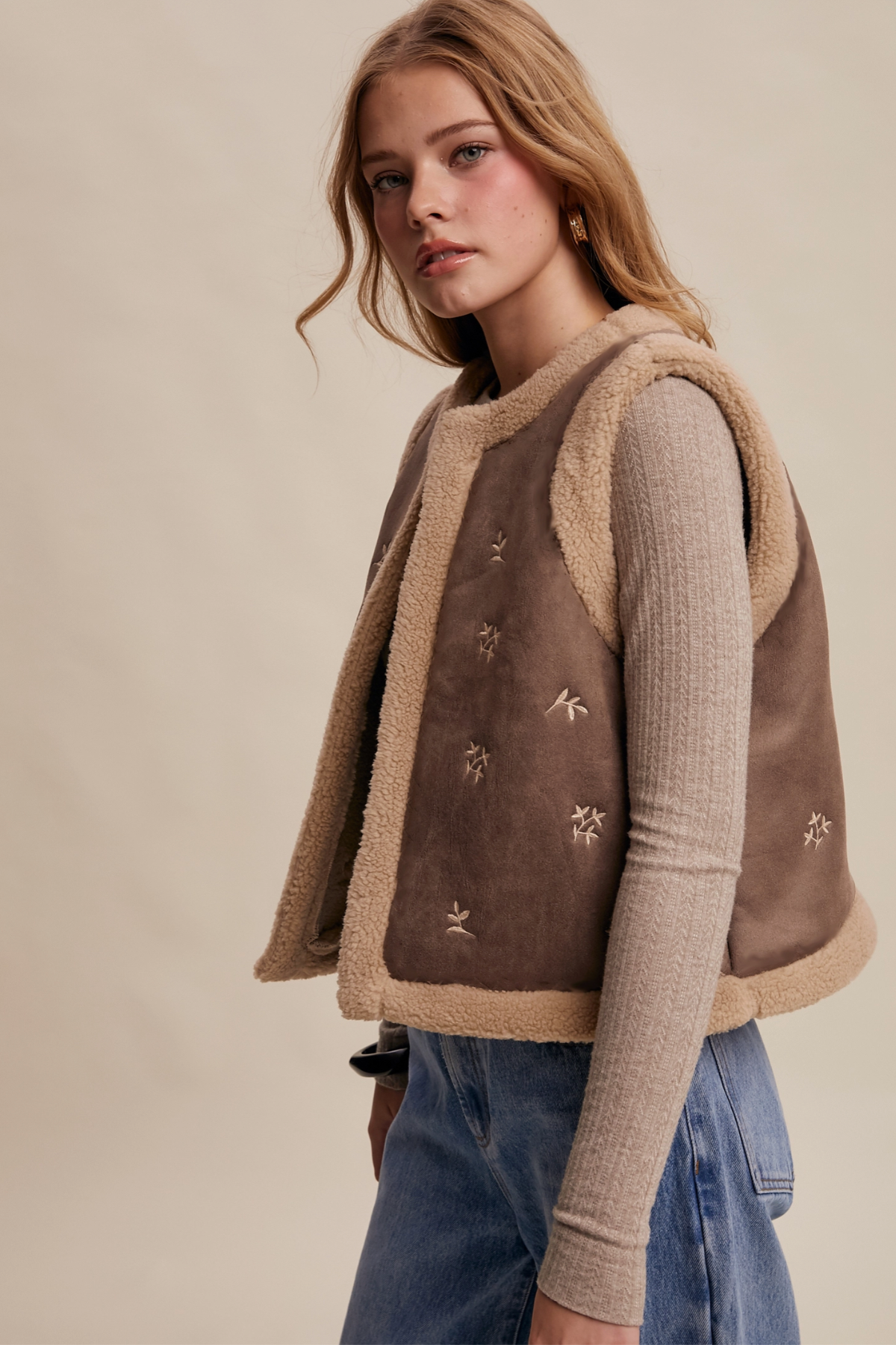 Heidi Sherpa Vest Earth