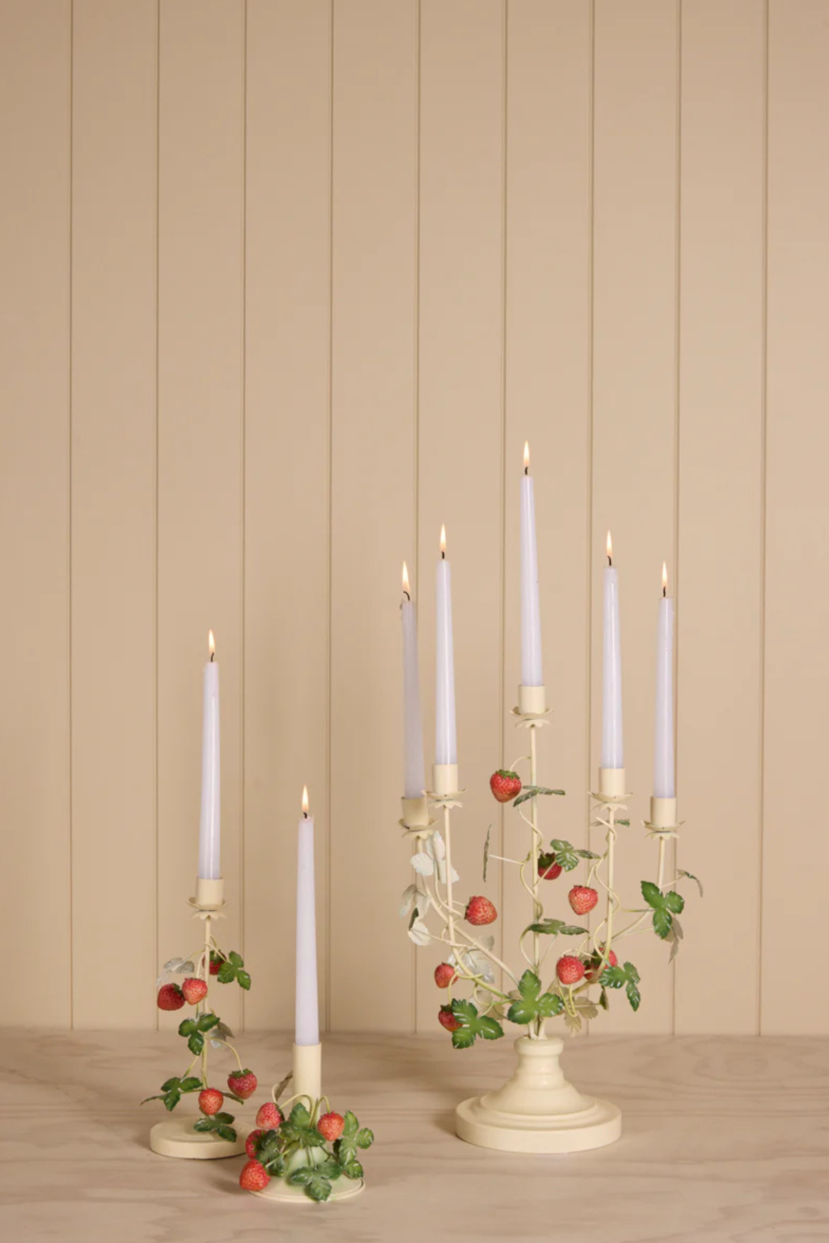 Large Strawberry Candle Holder