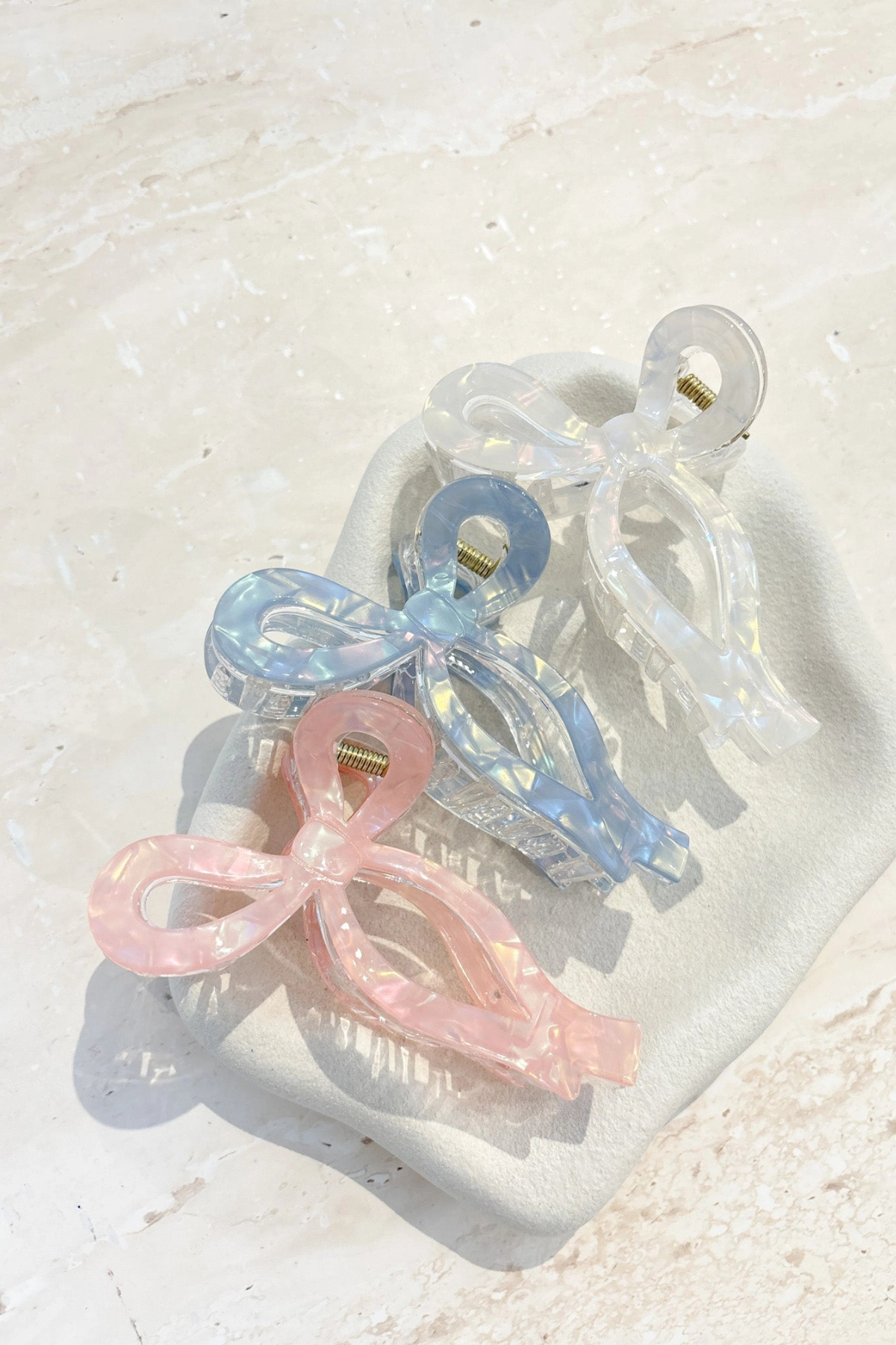 Honey Bow Acrylic Claw Clip Clear