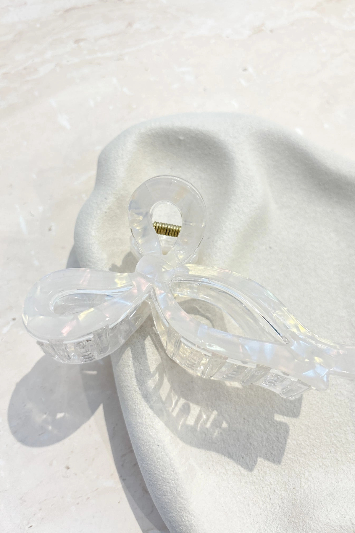 Honey Bow Acrylic Claw Clip Clear