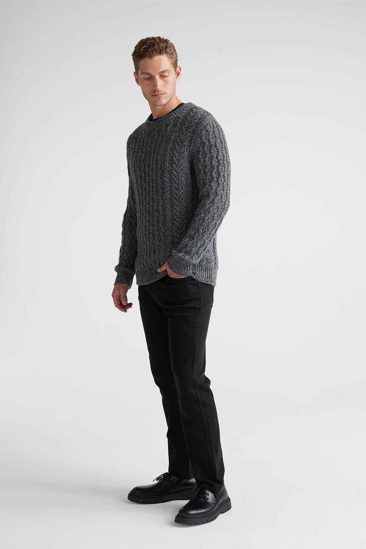 Honeycomb Cable Jumper Charcoal Mix