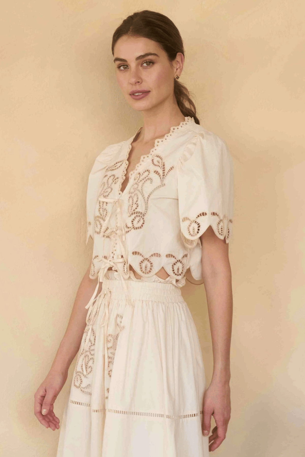 Honeysuckle Cutwork Blouse